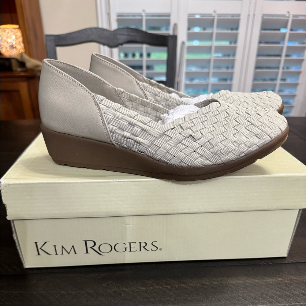 Kim Rogers Magen Flat Woven Wedge Shoes - Picture 2 of 9